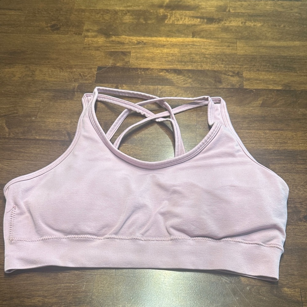 LAST CHANCE OFFER: Alphalete Blush Pink Criss-Cross Sports Bra